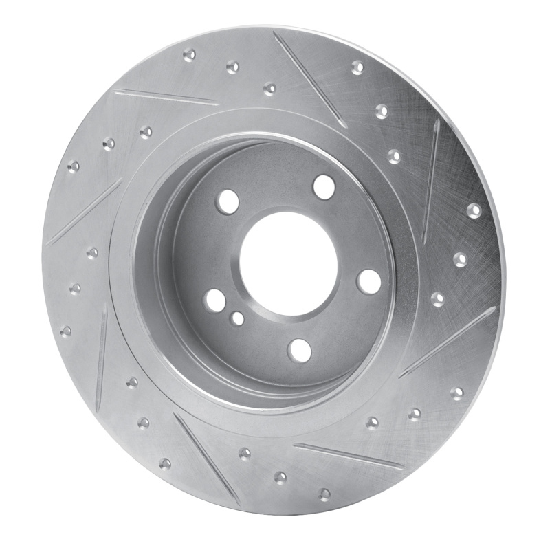 Picture of RNC Brake Rotor - Drill & Slot - R1 08-15 Mercedes-Benz C300 Sedan Rear Left Drilled & Slotted Silver Brake Rotor rnc631-63086L