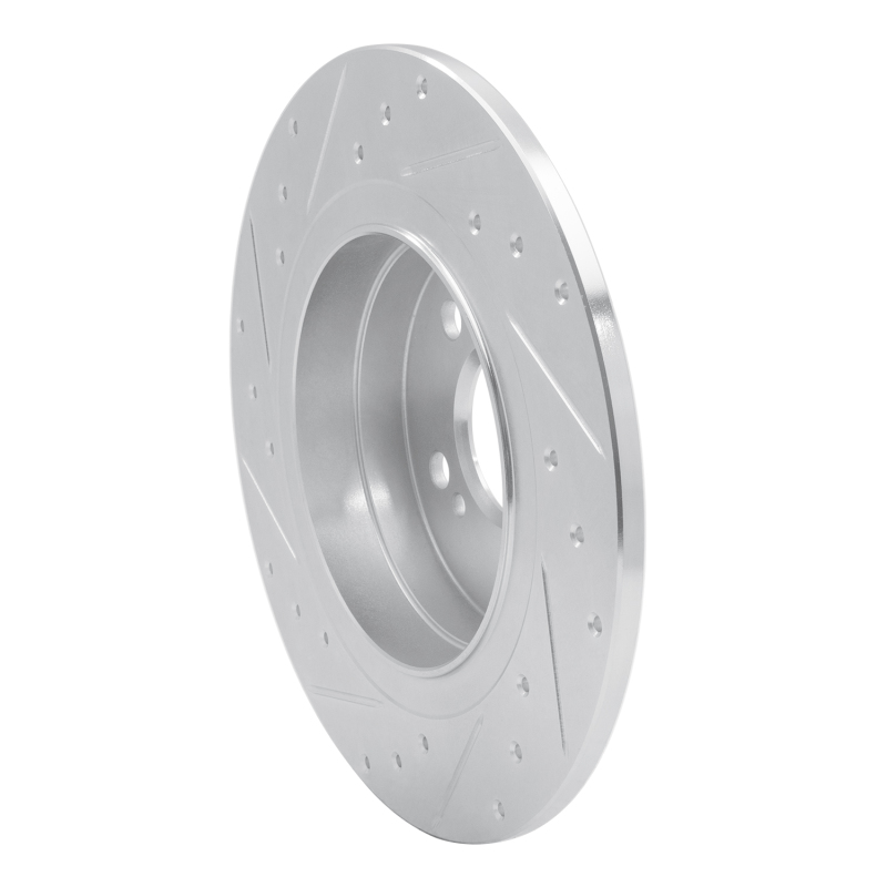 Picture of RNC Brake Rotor - Drill & Slot - R1 08-15 Mercedes-Benz C250 Rear Right Drilled & Slotted Silver Brake Rotor rnc631-63086R