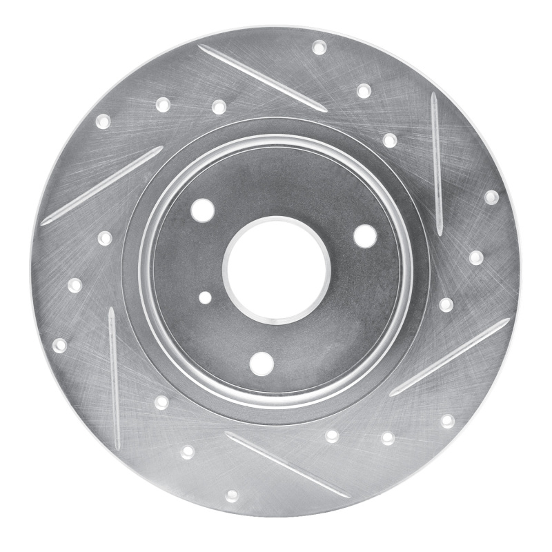 Picture of RNC Brake Rotor - Drill & Slot - R1 05-16 Smart Fortwo Front Left Drilled & Slotted Silver Brake Rotor rnc631-63090L