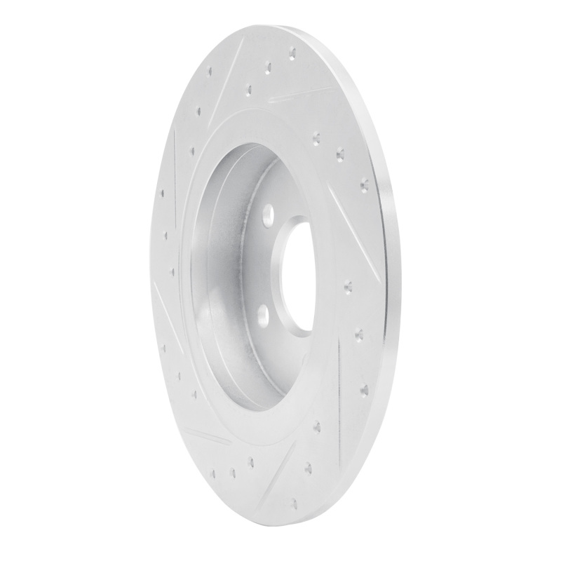 Picture of RNC Brake Rotor - Drill & Slot - R1 12-20 Mercedes-Benz SLK250 Rear Right Drilled & Slotted Silver Brake Rotor rnc631-63099R