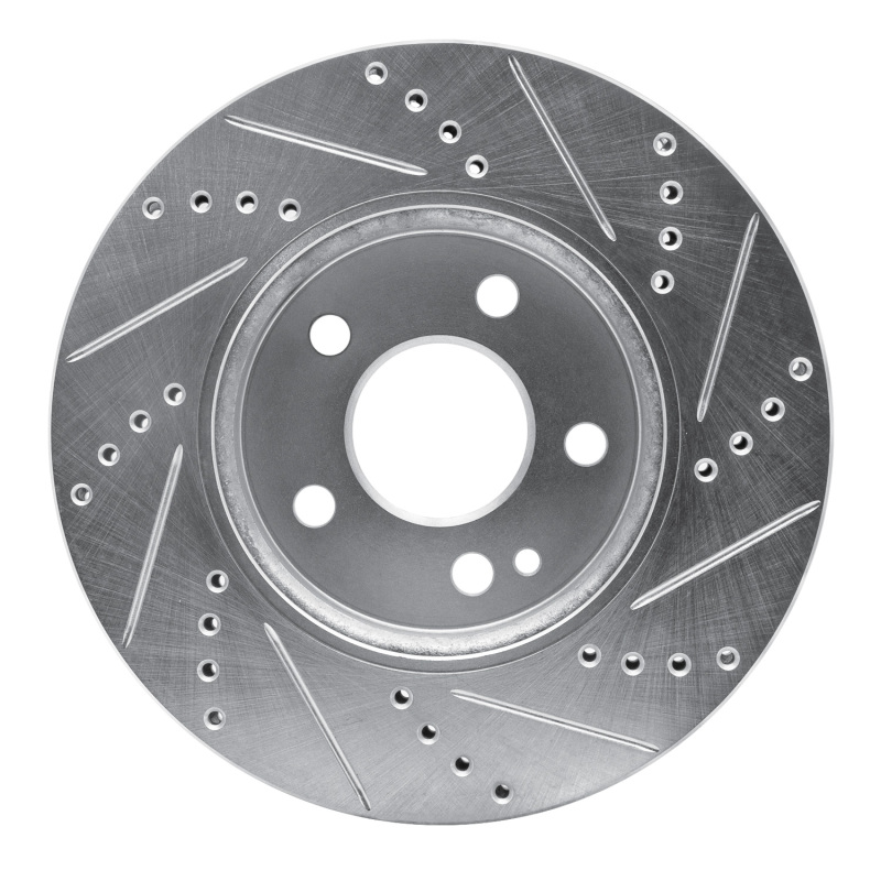 Picture of RNC Brake Rotor - Drill & Slot - R1 06-11 Mercedes-Benz B200 Front Left Drilled & Slotted Silver Brake Rotor rnc631-63088L