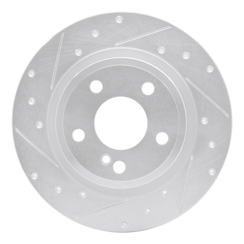 Picture of RNC Brake Rotor - Drill & Slot - R1 14-20 Infiniti QX30 Rear Left Drilled & Slotted Silver Brake Rotor rnc631-63107L