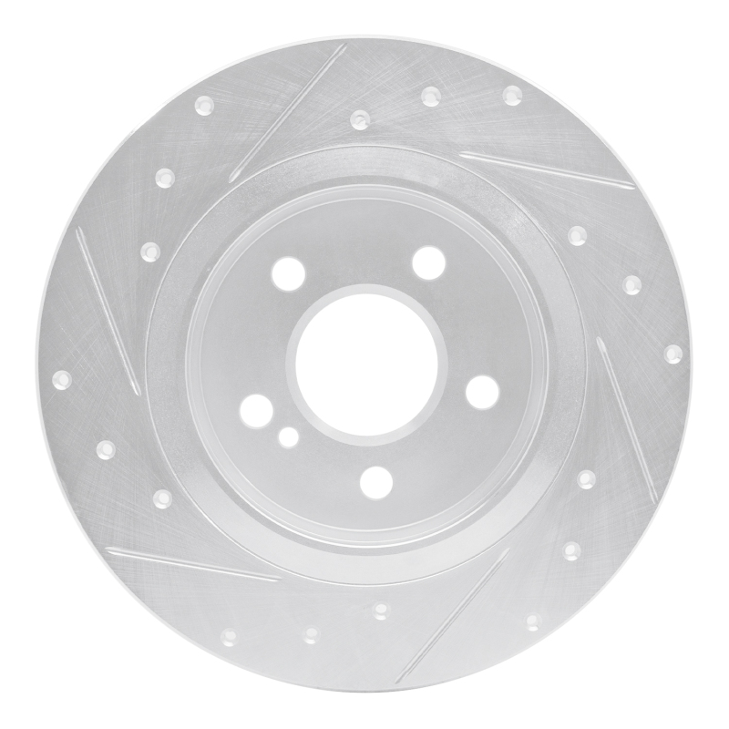 Picture of RNC Brake Rotor - Drill & Slot - R1 14-20 Infiniti QX30 Rear Right Drilled & Slotted Silver Brake Rotor rnc631-63107R