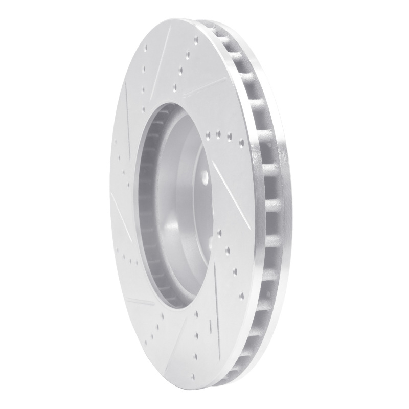 Picture of RNC Brake Rotor - Drill & Slot - R1 15-23 Mercedes-Benz C300 Coupe & Convertible Front Right Drilled & Slotted Silver Brake Rotor rnc631-63117R