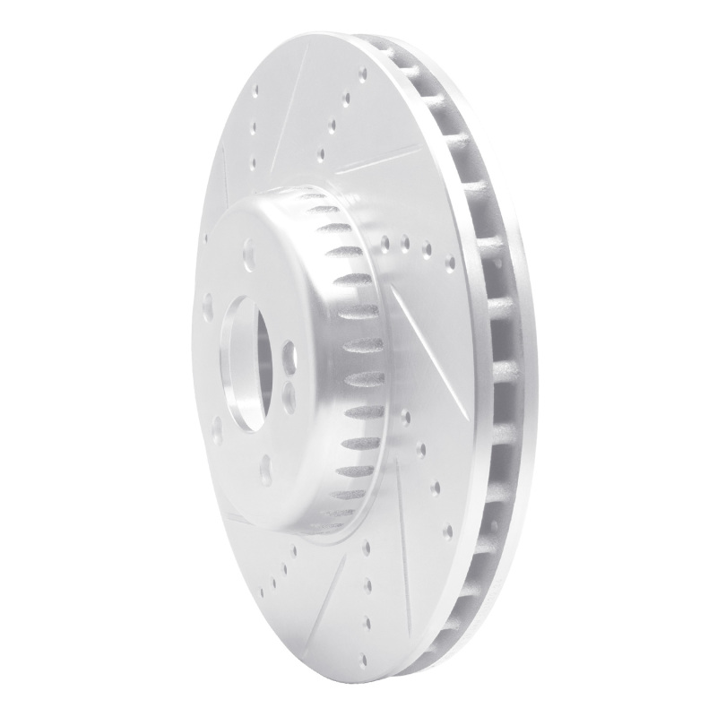 Picture of RNC Brake Rotor - Drill & Slot - R1 15-23 Mercedes-Benz C300 Sedan Front Left Drilled & Slotted Silver Brake Rotor rnc631-63117L