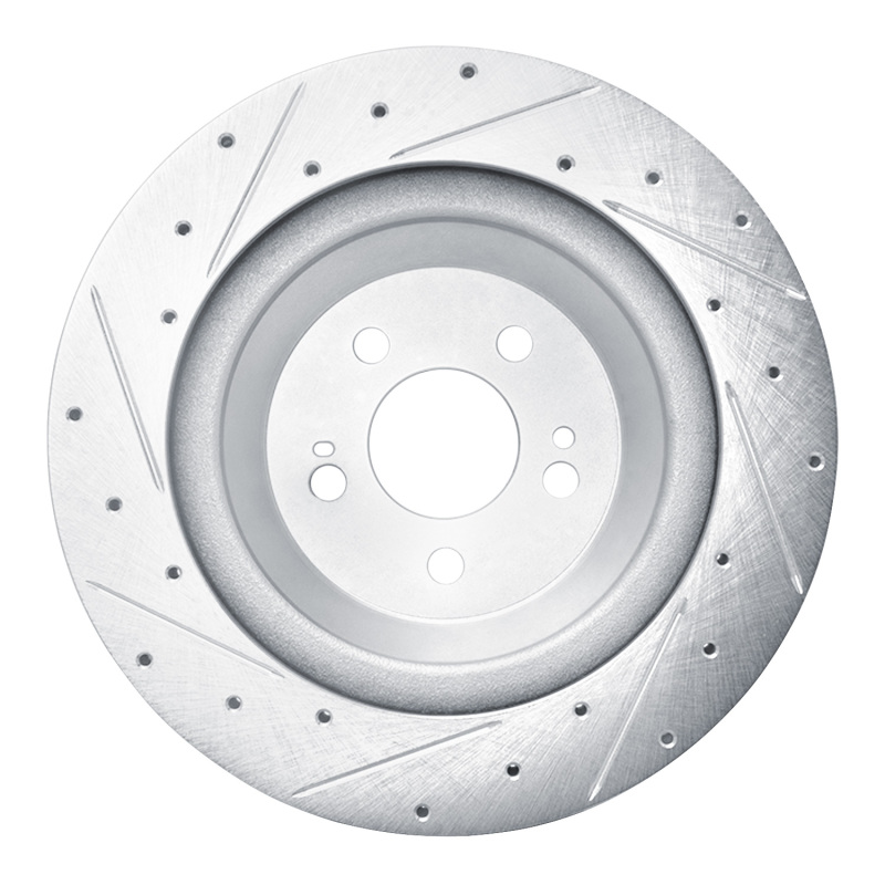 Picture of RNC Brake Rotor - Drill & Slot - R1 14-21 Mercedes-Benz S400 (Canada & Mexico) Rear Right Drilled & Slotted Silver Brake Rotor rnc631-63113R