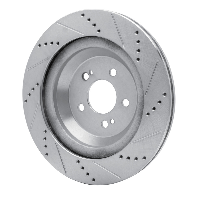 Picture of RNC Brake Rotor - Drill & Slot - R1 14-21 Mercedes-Benz S550E Rear Left Drilled & Slotted Silver Brake Rotor rnc631-63113L