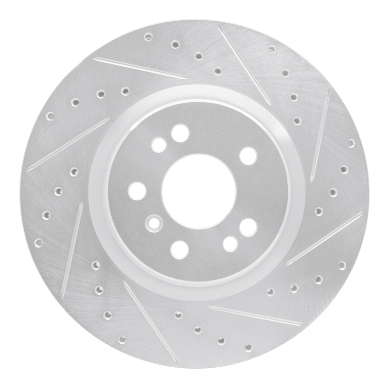 Picture of RNC Brake Rotor - Drill & Slot - R1 06-12 Mercedes-Benz ML500 (USA/Canada) Front Right Drilled & Slotted Silver Brake Rotor rnc631-63128R
