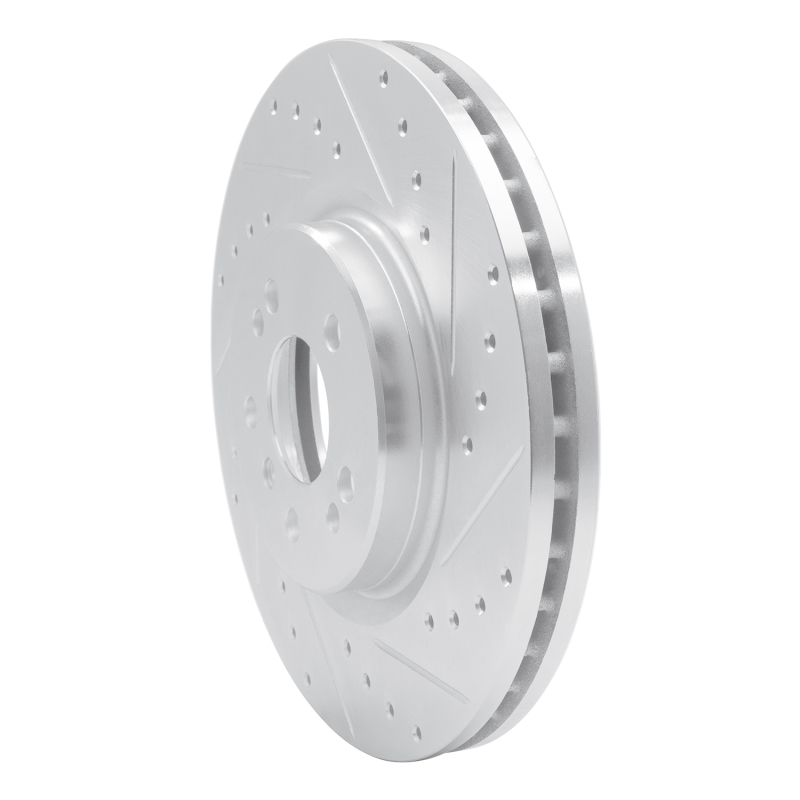 Picture of RNC Brake Rotor - Drill & Slot - R1 06-12 Mercedes-Benz ML500 (USA/Canada) Front Right Drilled & Slotted Silver Brake Rotor rnc631-63128R