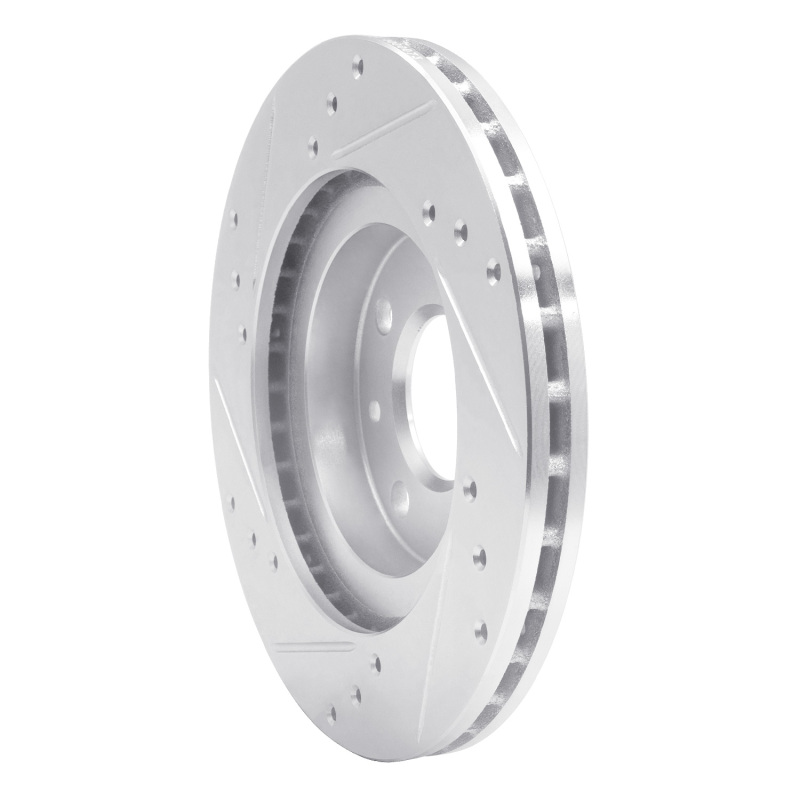 Picture of RNC Brake Rotor - Drill & Slot - R1 15-19 Renault Logan (Mexico) Front Right Drilled & Slotted Silver Brake Rotor rnc631-63159R