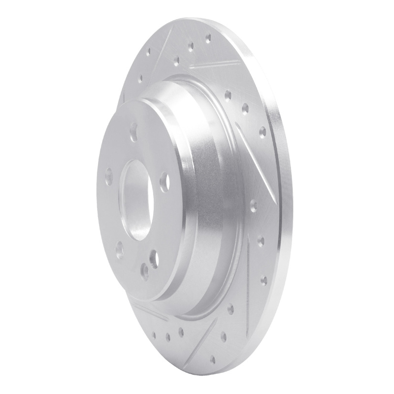 Picture of RNC Brake Rotor - Drill & Slot - R1 16-23 Mercedes-Benz Viano (Mexico) Rear Left Drilled & Slotted Silver Brake Rotor rnc631-63161L