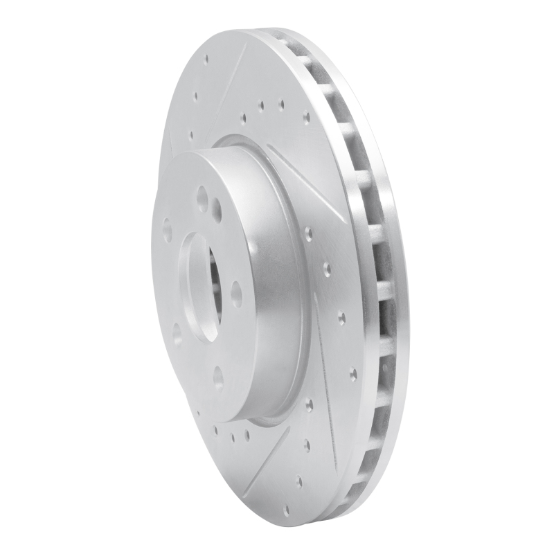 Picture of RNC Brake Rotor - Drill & Slot - R1 16-23 Mercedes-Benz Viano (Mexico) Front Left Drilled & Slotted Silver Brake Rotor rnc631-63158L