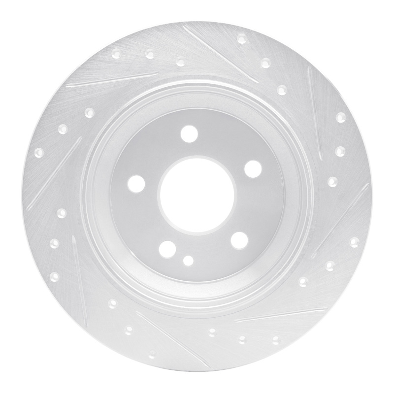 Picture of RNC Brake Rotor - Drill & Slot - R1 16-23 Mercedes-Benz Viano (Mexico) Rear Left Drilled & Slotted Silver Brake Rotor rnc631-63161L
