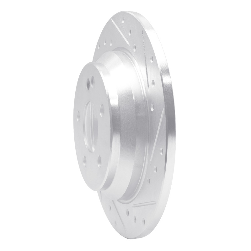 Picture of RNC Brake Rotor - Drill & Slot - R1 16-23 Mercedes-Benz Viano (Mexico) Rear Right Drilled & Slotted Silver Brake Rotor rnc631-63161R