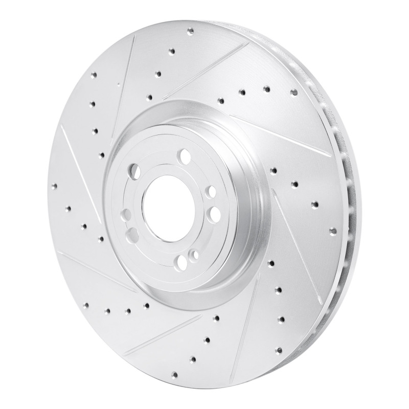 Picture of RNC Brake Rotor - Drill & Slot - R1 20-26 Mercedes-Benz GLE350 Front Left Drilled & Slotted Silver Brake Rotor rnc631-63180L
