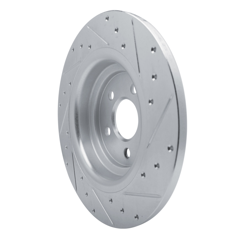 Picture of RNC Brake Rotor - Drill & Slot - R1 20-25 Mercedes-Benz GLE350 Rear Left Drilled & Slotted Silver Brake Rotor rnc631-63182L
