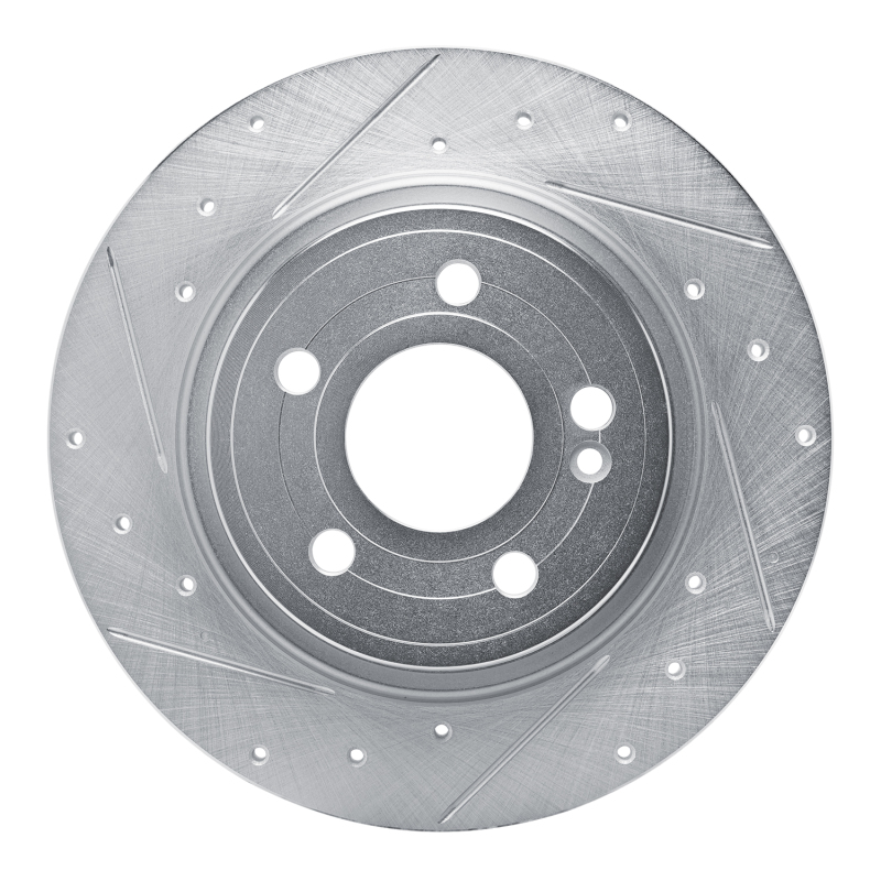 Picture of RNC Brake Rotor - Drill & Slot - R1 19-26 Mercedes-Benz A220 Rear Left Drilled & Slotted Silver Brake Rotor rnc631-63184L