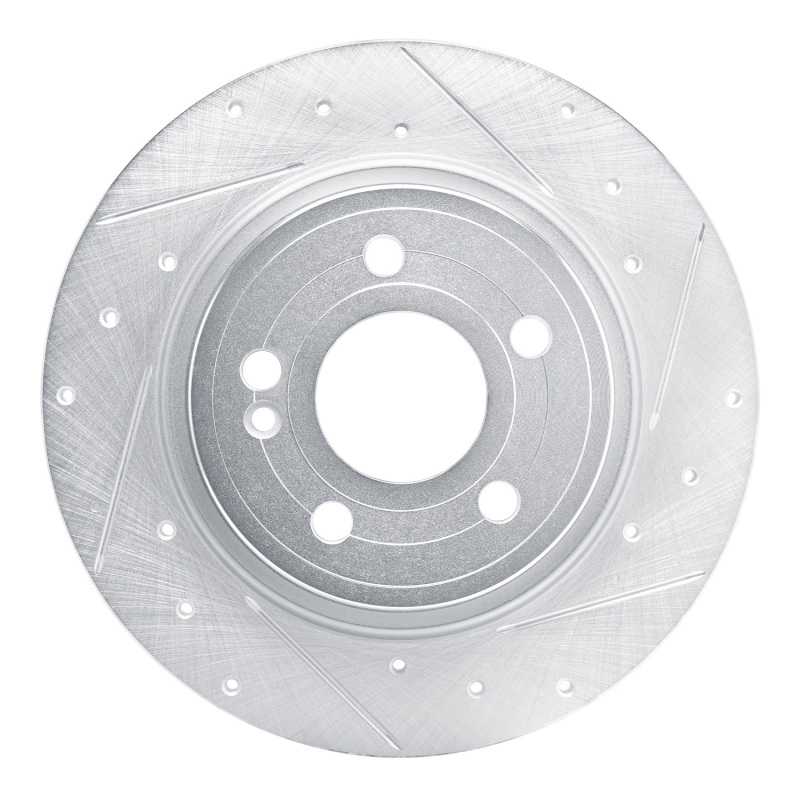 Picture of RNC Brake Rotor - Drill & Slot - R1 19-26 Mercedes-Benz A200 (Mexico) Rear Right Drilled & Slotted Silver Brake Rotor rnc631-63184R