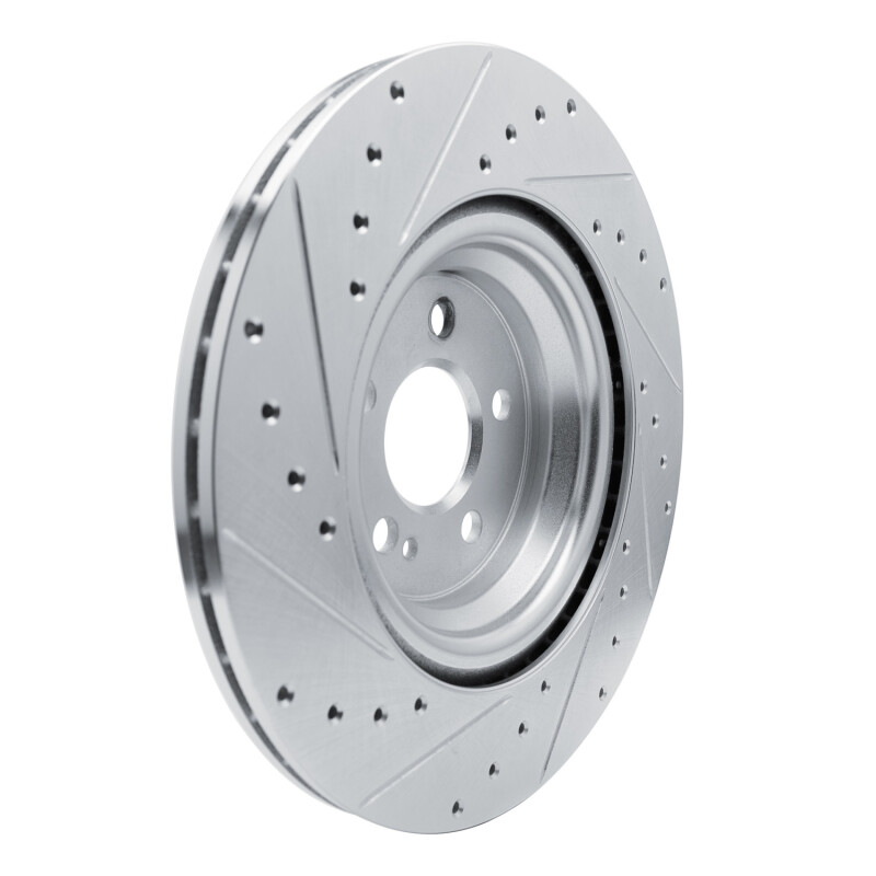 Picture of RNC Brake Rotor - Drill & Slot - R1 20-26 Mercedes-Benz GLS450 Rear Right Drilled & Slotted Silver Brake Rotor rnc631-63183R
