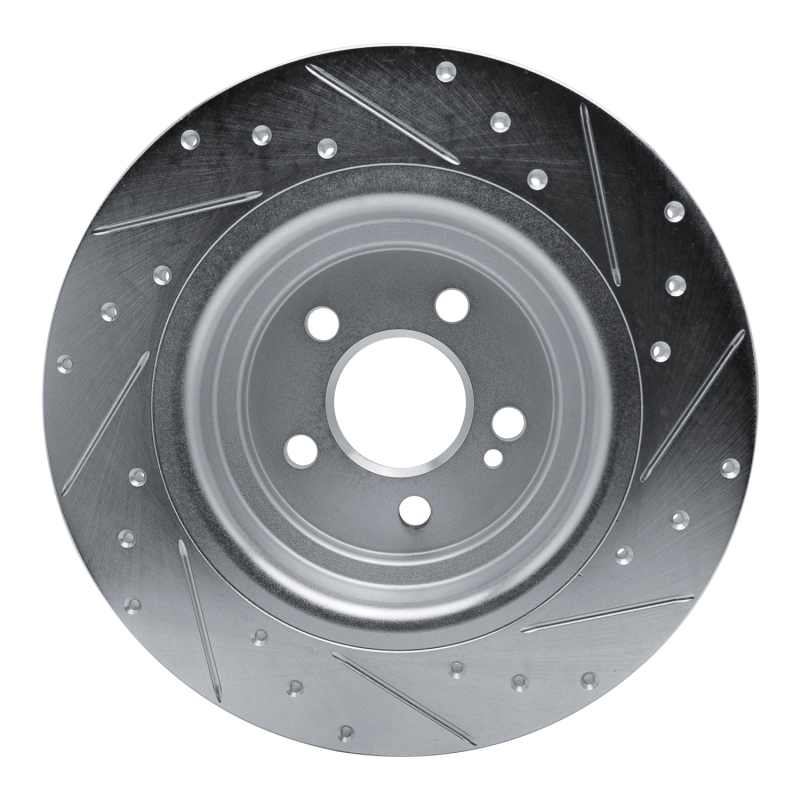 Picture of RNC Brake Rotor - Drill & Slot - R1 20-25 Mercedes-Benz GLE350 Rear Left Drilled & Slotted Silver Brake Rotor rnc631-63182L