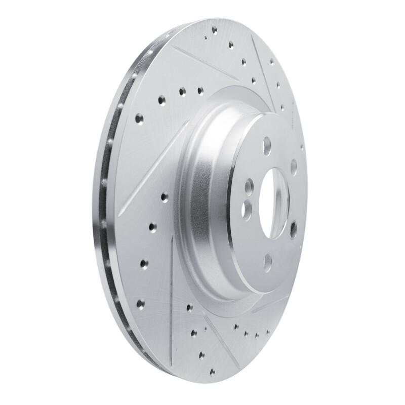 Picture of RNC Brake Rotor - Drill & Slot - R1 20-26 Mercedes-Benz GLS450 Rear Right Drilled & Slotted Silver Brake Rotor rnc631-63183R