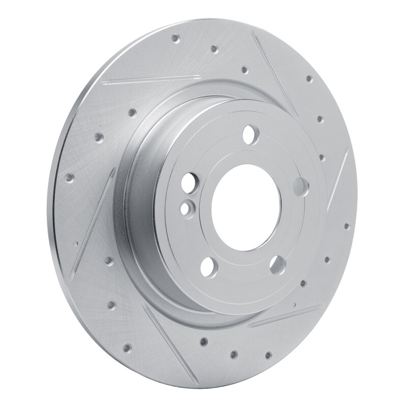 Picture of RNC Brake Rotor - Drill & Slot - R1 19-26 Mercedes-Benz A200 (Mexico) Rear Right Drilled & Slotted Silver Brake Rotor rnc631-63184R