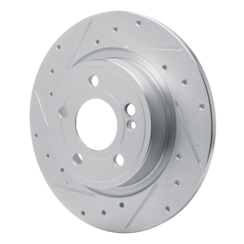 Picture of RNC Brake Rotor - Drill & Slot - R1 19-26 Mercedes-Benz A220 Rear Left Drilled & Slotted Silver Brake Rotor rnc631-63184L