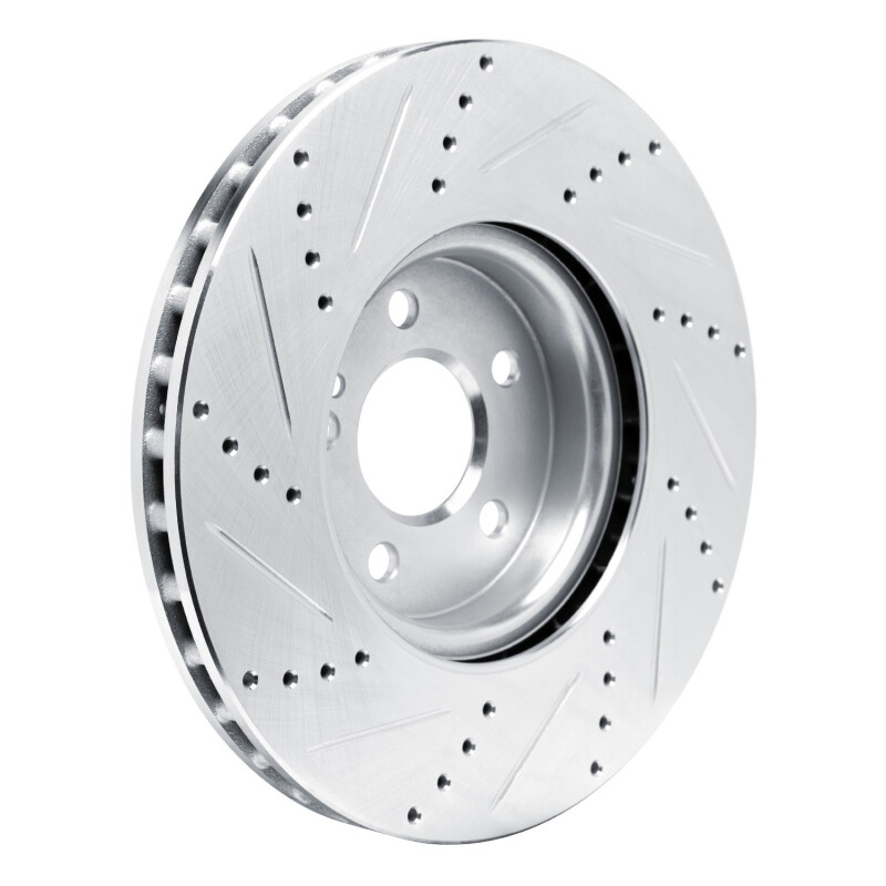Picture of RNC Brake Rotor - Drill & Slot - R1 19-25 Mercedes-Benz A220 Front Right Drilled & Slotted Silver Brake Rotor rnc631-63185R
