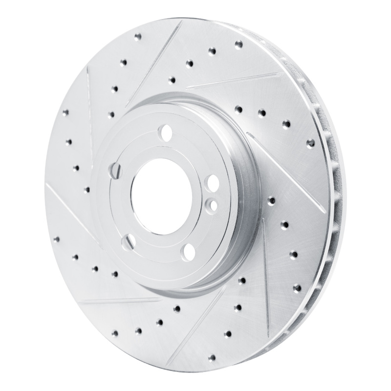 Picture of RNC Brake Rotor - Drill & Slot - R1 19-26 Mercedes-Benz A220 Front Left Drilled & Slotted Silver Brake Rotor rnc631-63186L