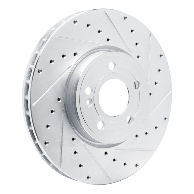 Picture of RNC Brake Rotor - Drill & Slot - R1 19-26 Mercedes-Benz A220 Front Right Drilled & Slotted Silver Brake Rotor rnc631-63186R