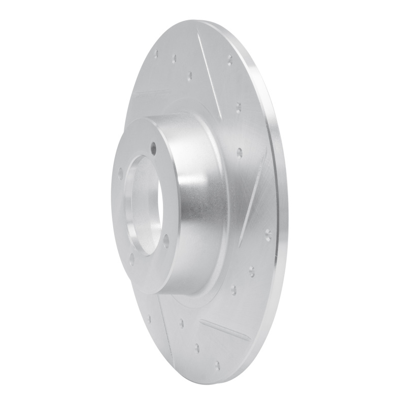 Picture of RNC Brake Rotor - Drill & Slot - R1 62-80 MG MGB Front Right Drilled & Slotted Silver Brake Rotor rnc631-64002R