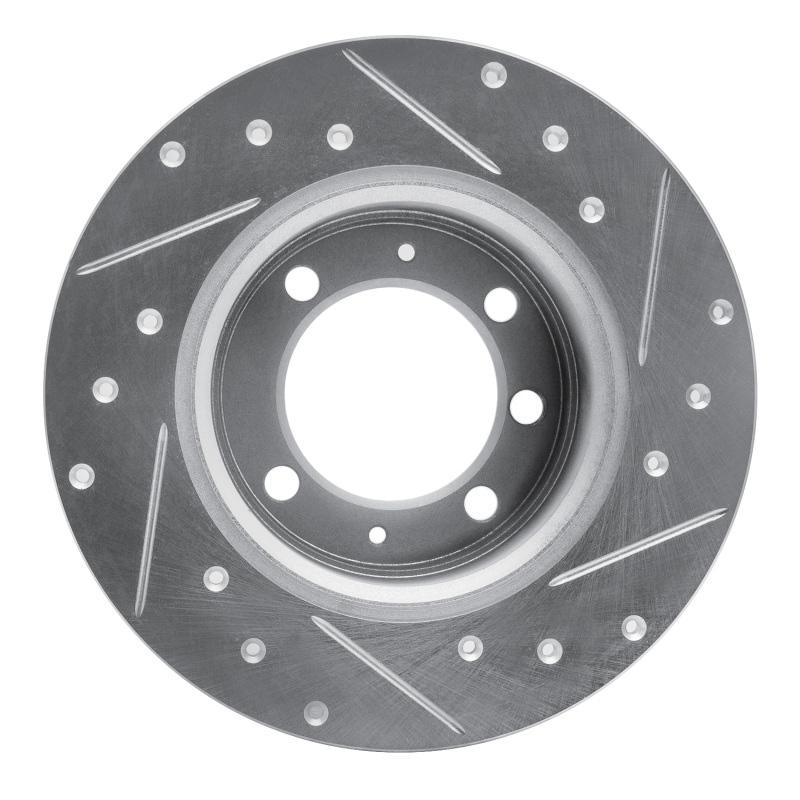 Picture of RNC Brake Rotor - Drill & Slot - R1 69-87 Saab 99 Rear Left Front Left Drilled & Slotted Silver Brake Rotor rnc631-65000L