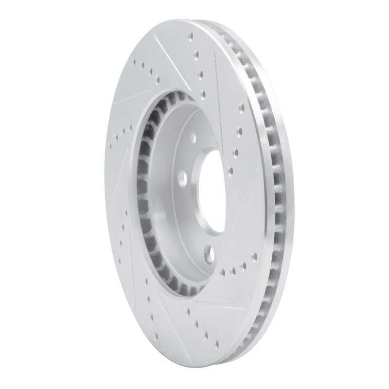 Picture of RNC Brake Rotor - Drill & Slot - R1 88-98 Saab 9000 Front Left Drilled & Slotted Silver Brake Rotor rnc631-65007L
