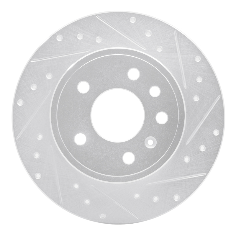 Picture of RNC Brake Rotor - Drill & Slot - R1 97-08 Chevrolet ASTRA (Mexico) Rear Right Drilled & Slotted Silver Brake Rotor rnc631-65010R