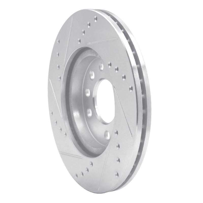 Picture of RNC Brake Rotor - Drill & Slot - R1 94-96 Saab 900 Front Right Drilled & Slotted Silver Brake Rotor rnc631-65008R