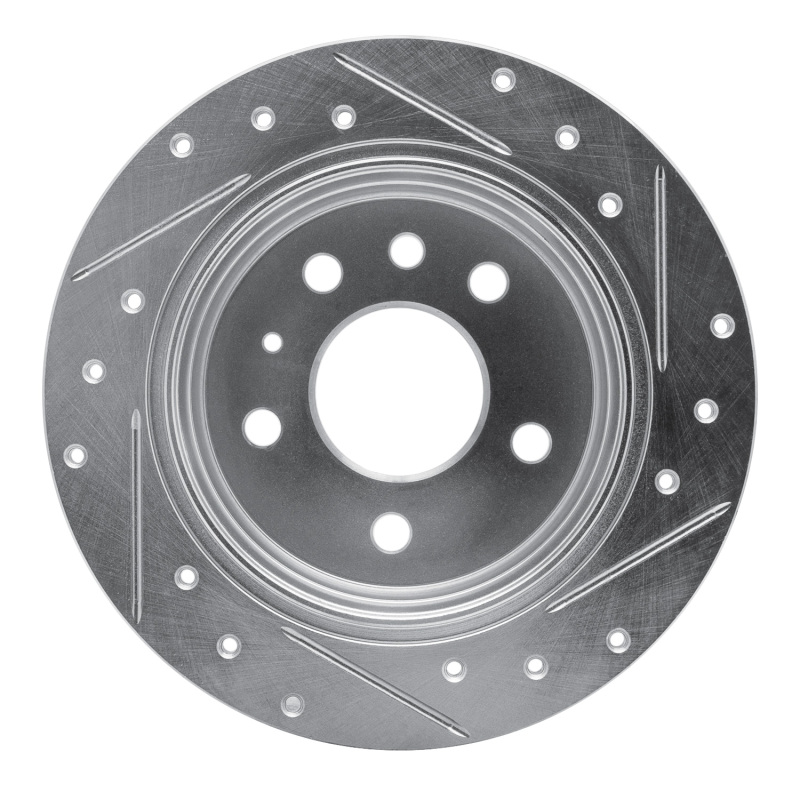 Picture of RNC Brake Rotor - Drill & Slot - R1 94-96 Saab 900 Rear Left Drilled & Slotted Silver Brake Rotor rnc631-65009L