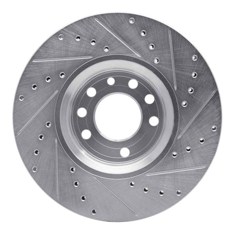 Picture of RNC Brake Rotor - Drill & Slot - R1 99-10 Chevrolet ASTRA (Mexico) Front Left Drilled & Slotted Silver Brake Rotor rnc631-65013L