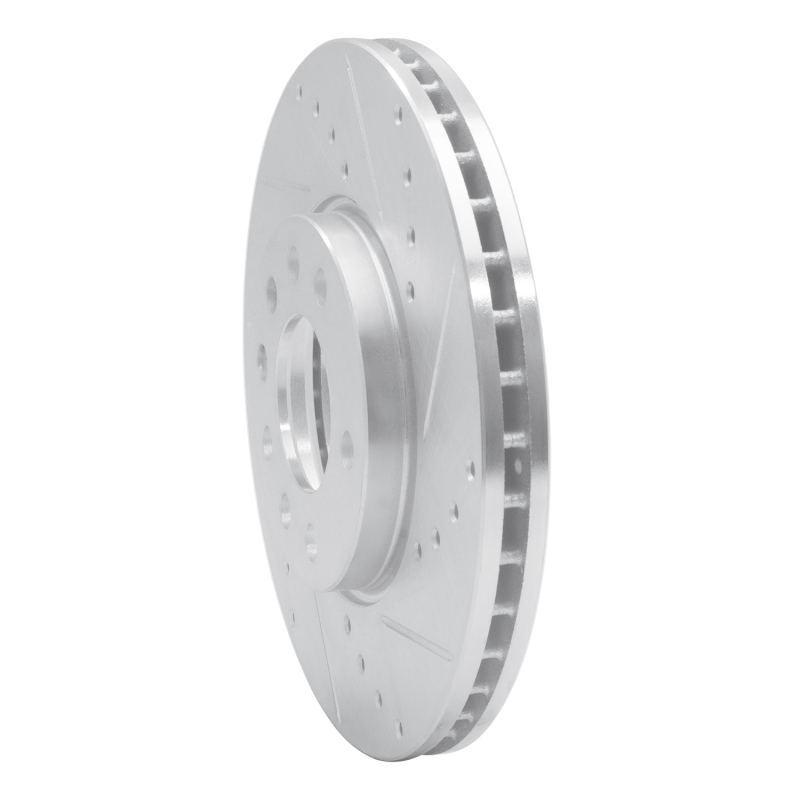 Picture of RNC Brake Rotor - Drill & Slot - R1 03-11 Cadillac BLS (Mexico) Front Right Drilled & Slotted Silver Brake Rotor rnc631-65015R