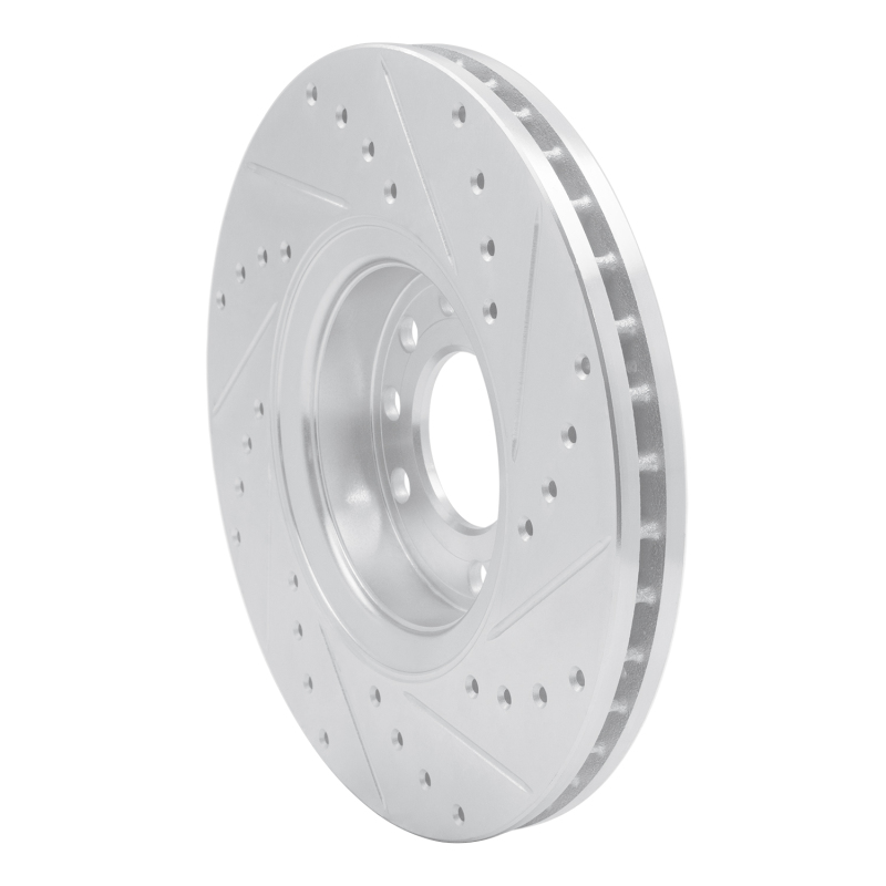 Picture of RNC Brake Rotor - Drill & Slot - R1 03-11 Cadillac BLS (Mexico) Front Left Drilled & Slotted Silver Brake Rotor rnc631-65016L
