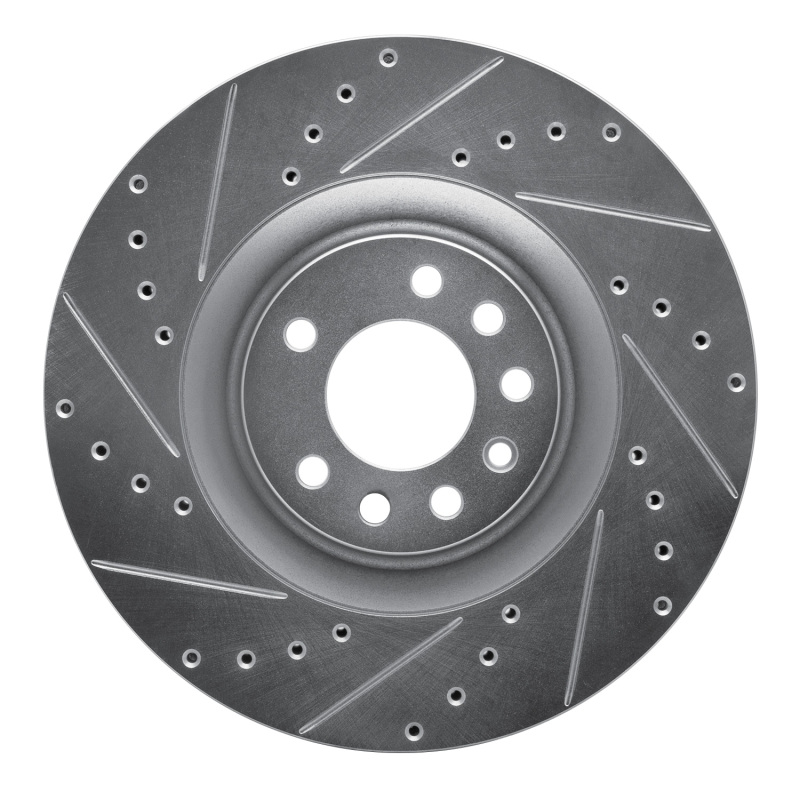 Picture of RNC Brake Rotor - Drill & Slot - R1 08-11 Saab 9-3 Front Left Drilled & Slotted Silver Brake Rotor rnc631-65021L