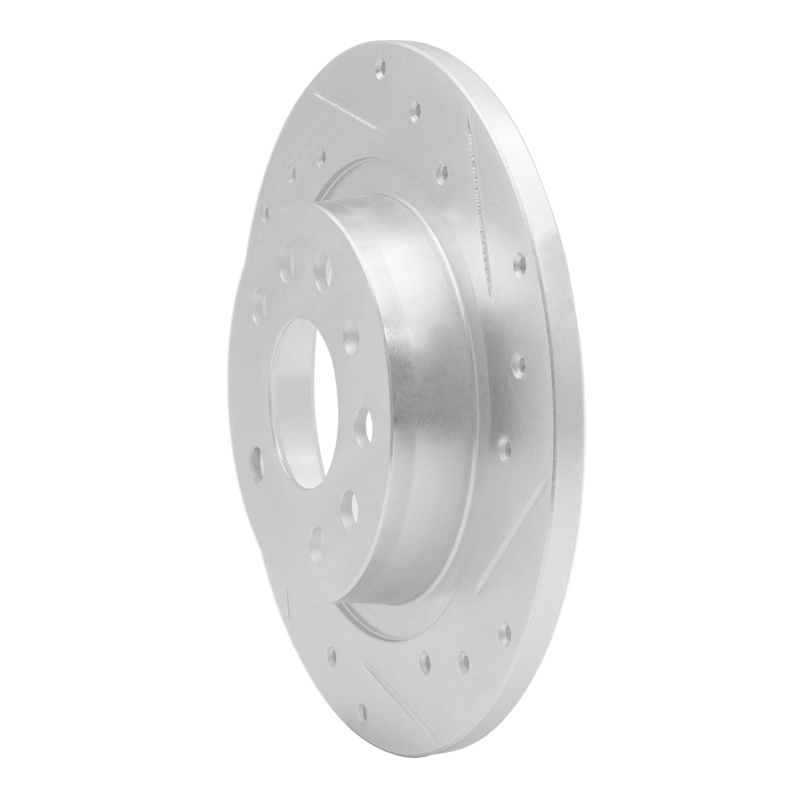 Picture of RNC Brake Rotor - Drill & Slot - R1 03-11 Cadillac BLS (Mexico) Rear Right Drilled & Slotted Silver Brake Rotor rnc631-65017R