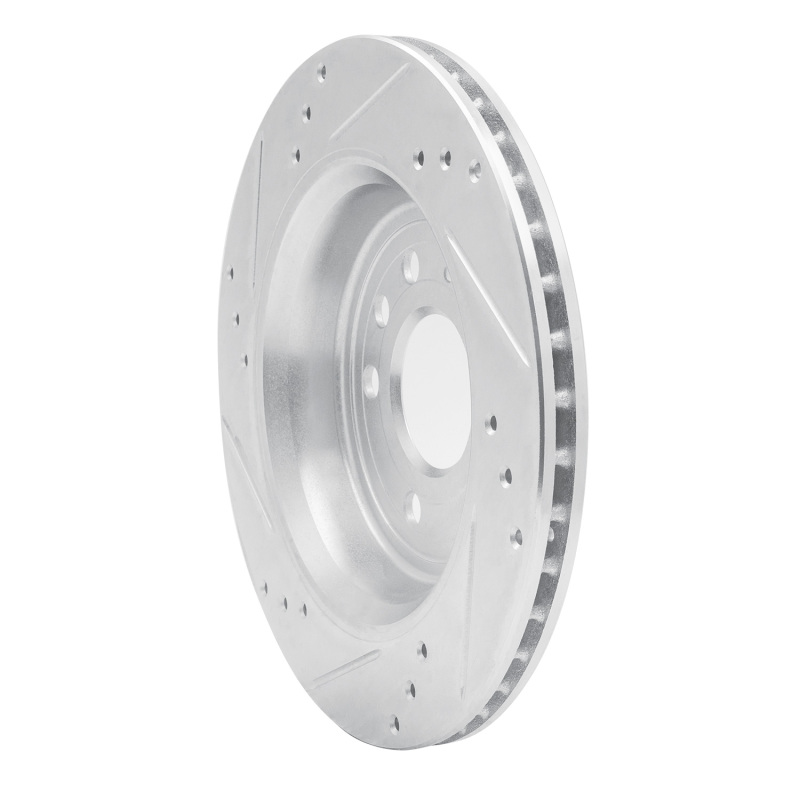 Picture of RNC Brake Rotor - Drill & Slot - R1 03-11 Cadillac BLS (Mexico) Rear Right Drilled & Slotted Silver Brake Rotor rnc631-65018R