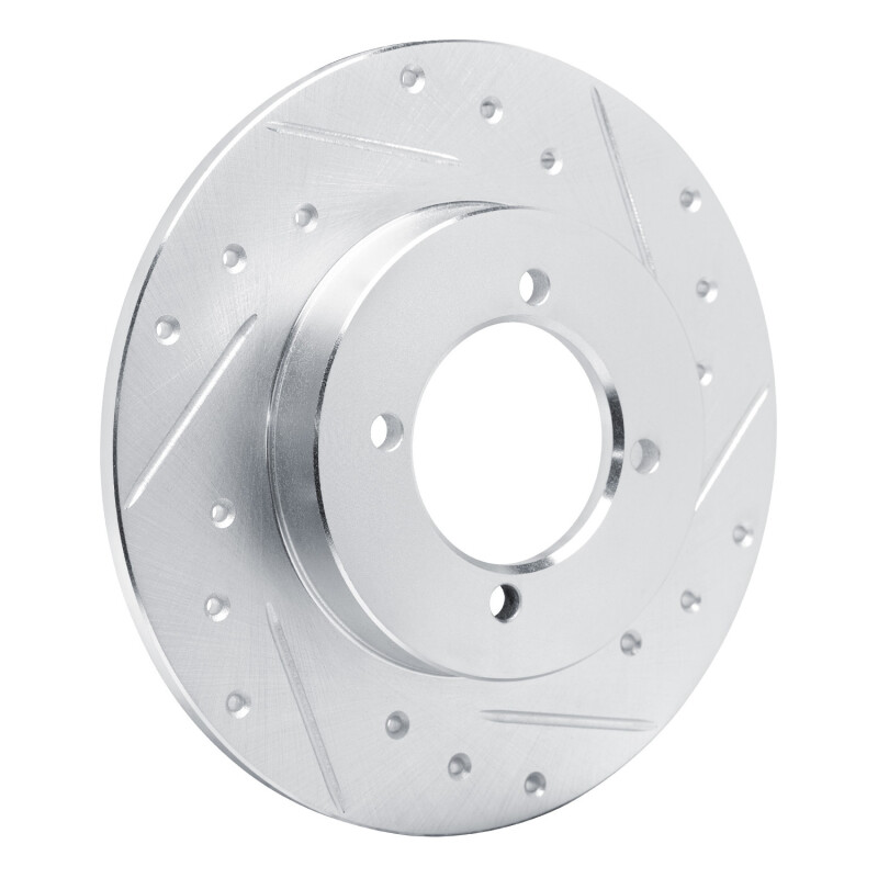 Picture of RNC Brake Rotor - Drill & Slot - R1 75-82 Nissan 610 Front Right Drilled & Slotted Silver Brake Rotor rnc631-67002R
