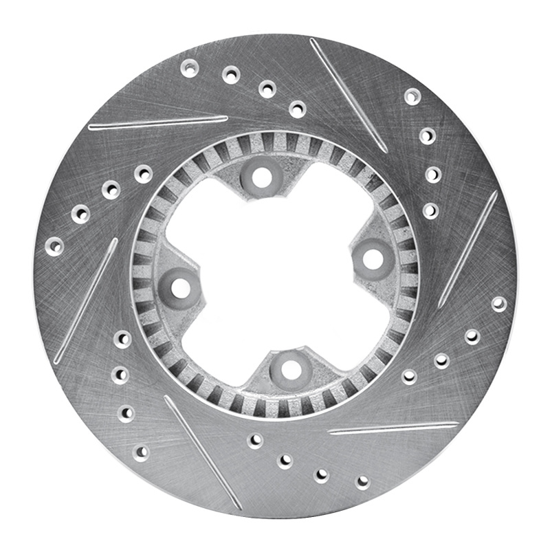 Picture of RNC Brake Rotor - Drill & Slot - R1 79-83 Nissan 280ZX Front Left Drilled & Slotted Silver Brake Rotor rnc631-67005L