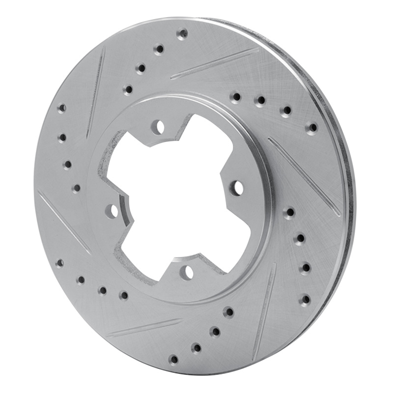 Picture of RNC Brake Rotor - Drill & Slot - R1 79-83 Nissan 280ZX Front Left Drilled & Slotted Silver Brake Rotor rnc631-67005L