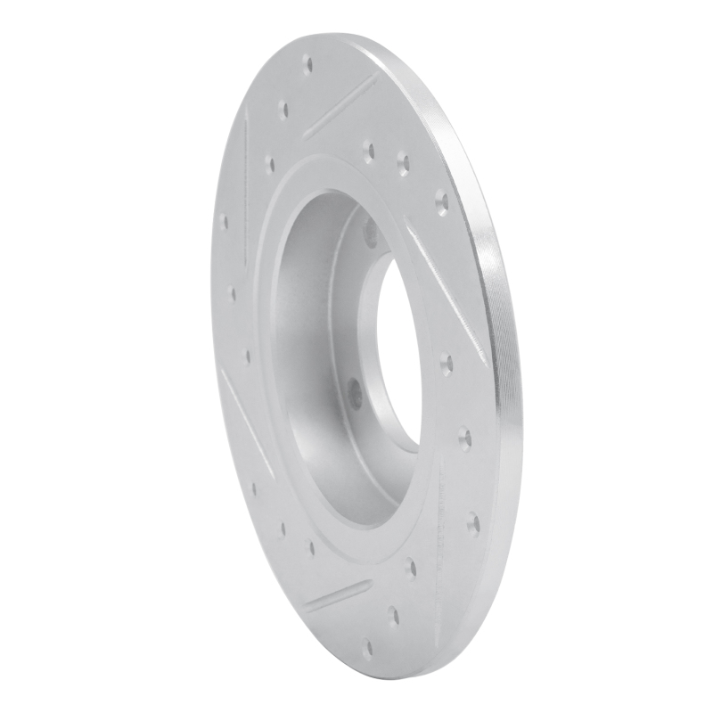 Picture of RNC Brake Rotor - Drill & Slot - R1 74-75 Nissan 610 Front Right Drilled & Slotted Silver Brake Rotor rnc631-67006R