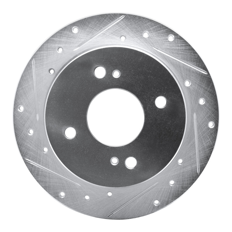 Picture of RNC Brake Rotor - Drill & Slot - R1 82-88 Nissan 200SX Rear Left Drilled & Slotted Silver Brake Rotor rnc631-67012L