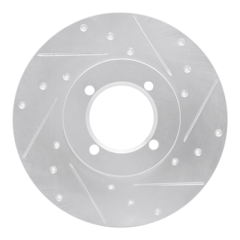 Picture of RNC Brake Rotor - Drill & Slot - R1 80-83 Nissan 200SX Front Right Drilled & Slotted Silver Brake Rotor rnc631-67011R