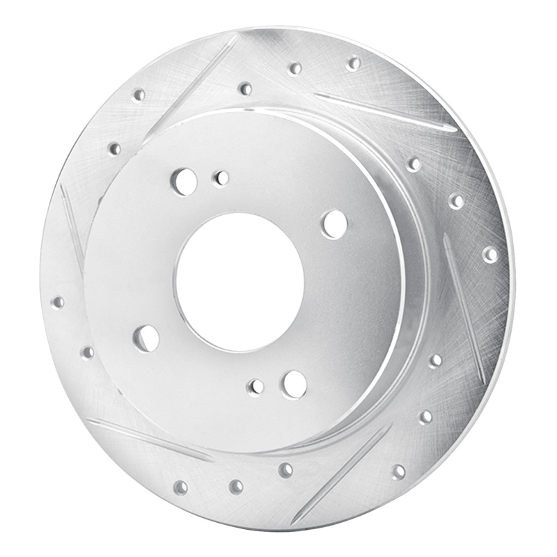 Picture of RNC Brake Rotor - Drill & Slot - R1 82-88 Nissan 200SX Rear Left Drilled & Slotted Silver Brake Rotor rnc631-67012L