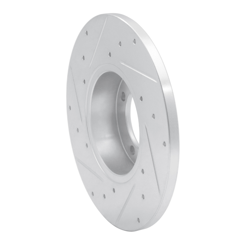 Picture of RNC Brake Rotor - Drill & Slot - R1 80-83 Nissan 200SX Front Right Drilled & Slotted Silver Brake Rotor rnc631-67011R